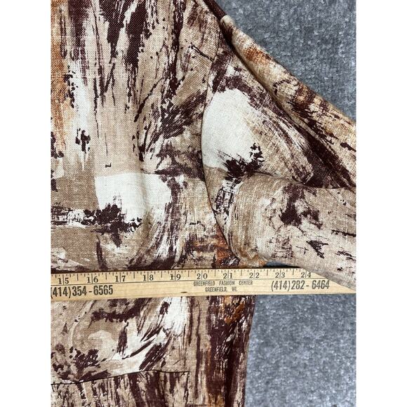 Buds N Branches Woven Tie Dye Camo Button Up Jacket Blazer Womens Size Small - Picture 4 of 5